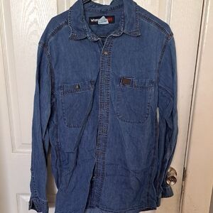 Wrangler Blue Denim Lightweight Shirt Jacket